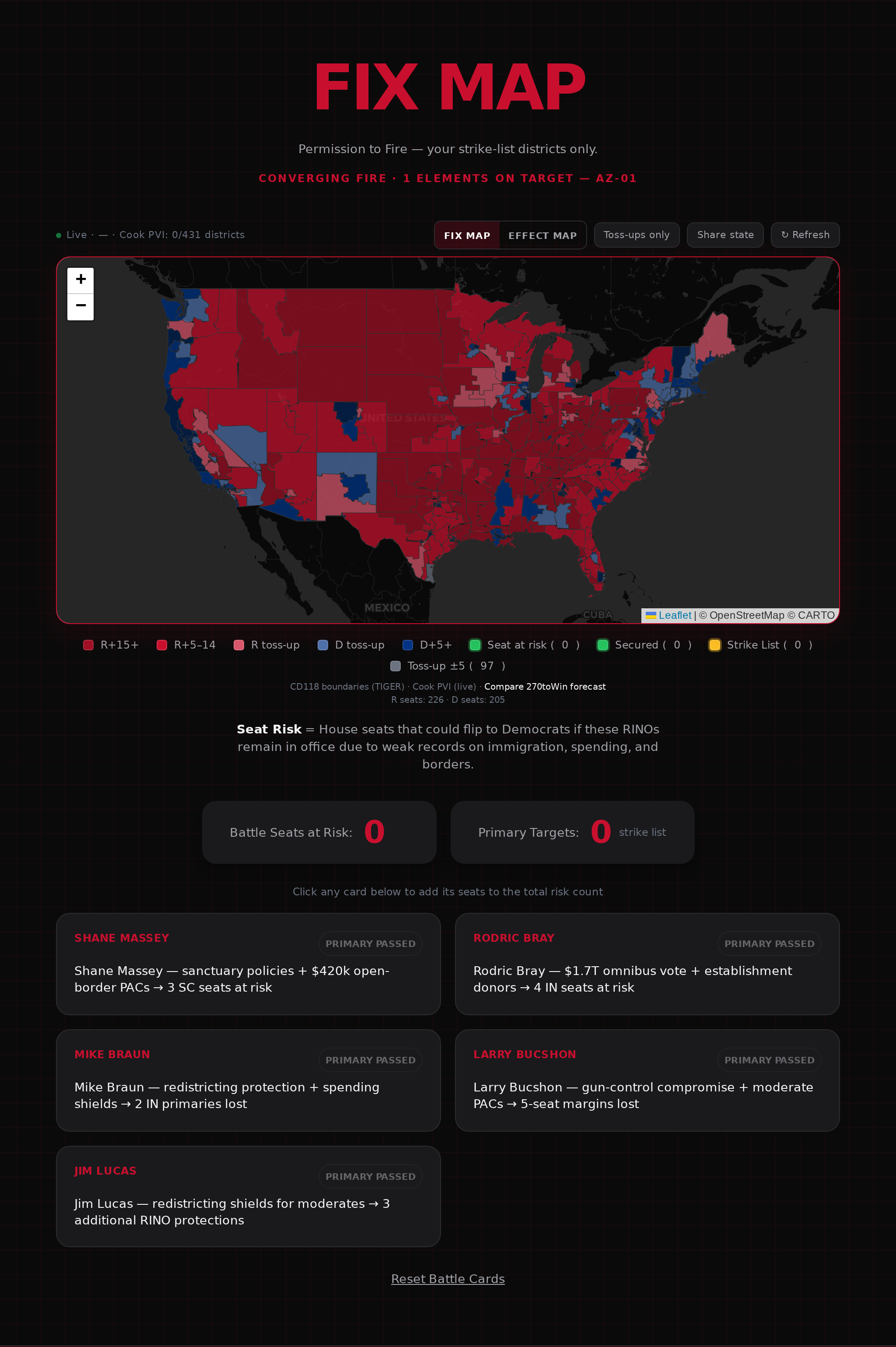 FIX MAP — live U.S. district battle map